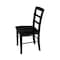 International Concepts Set of 2 Madrid Ladderback Chairs, Black C46-2P - alternate 2